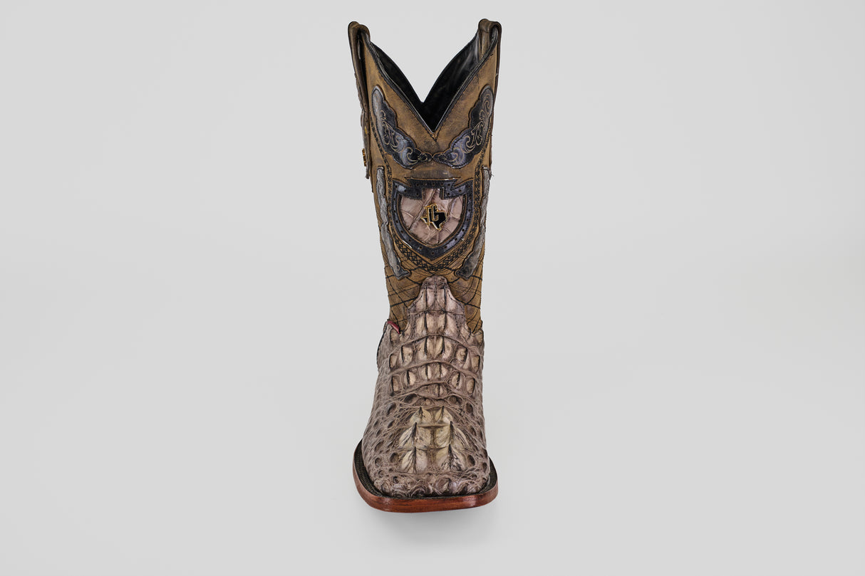 James - Gray - Square Toe (Alligator Head)