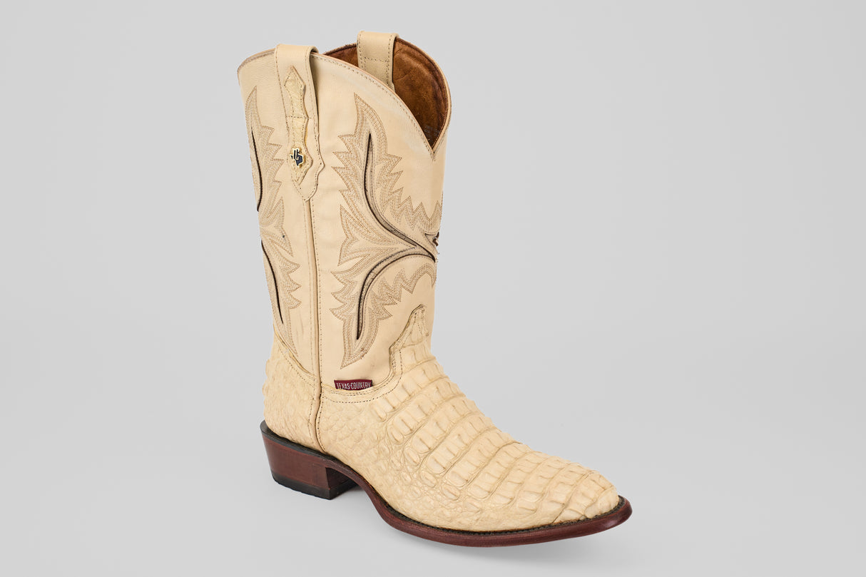 Rhodes HornBack - Bone - Round Toe