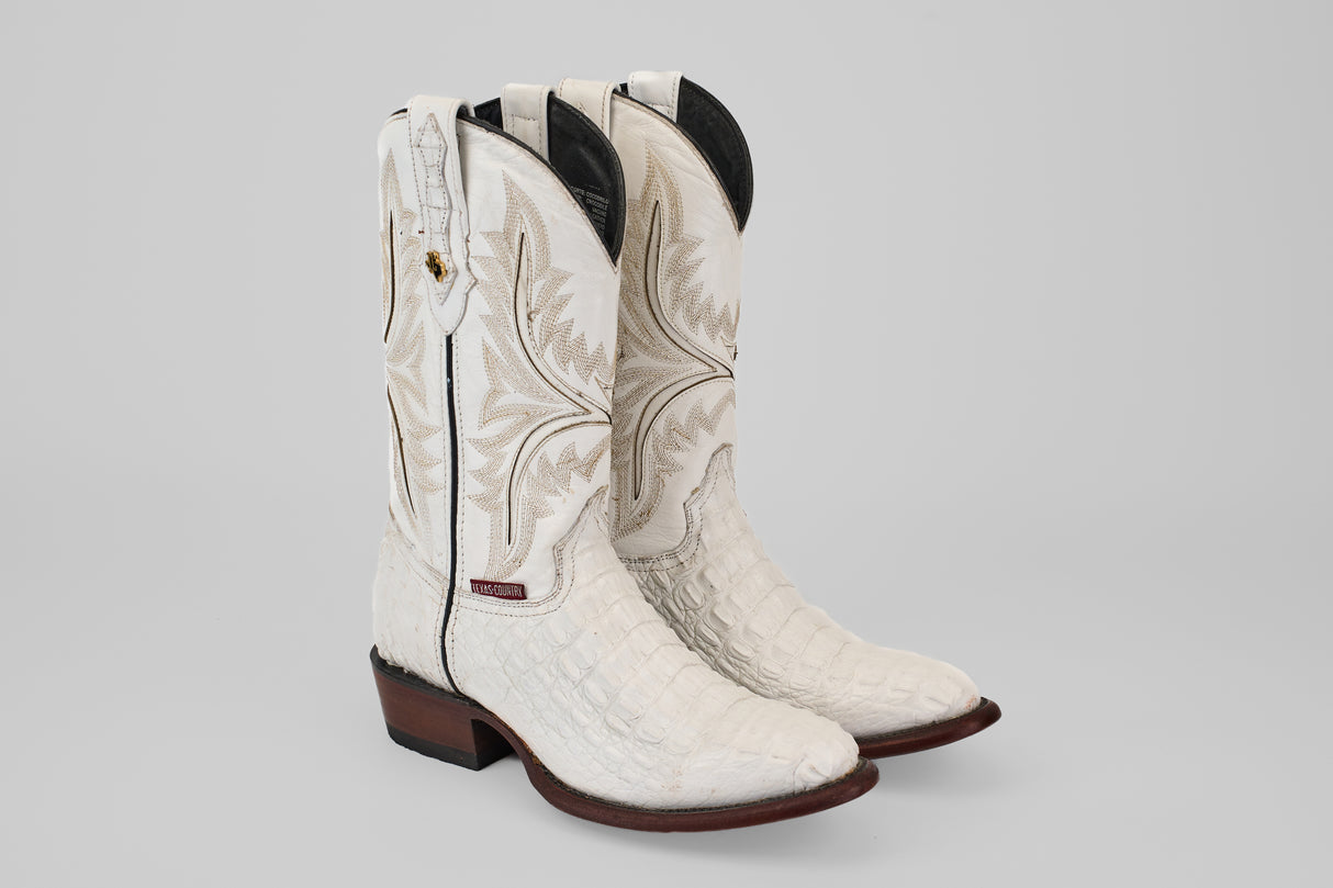 Rhodes HornBack - White - Round Toe