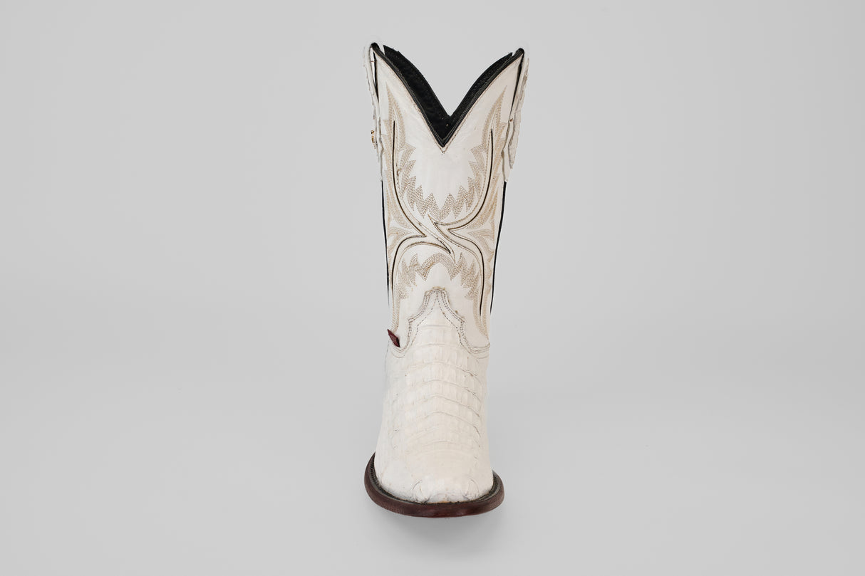 Rhodes HornBack - White - Round Toe