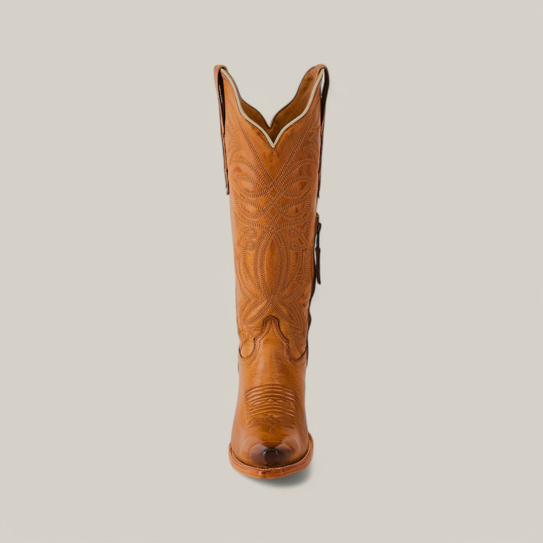 Kellie Clayton Gold Lether Sole - Tall Shaft - Snip Toe