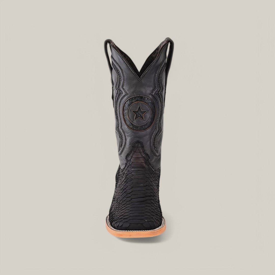 Exotic Python - Matte Black - Square Toe