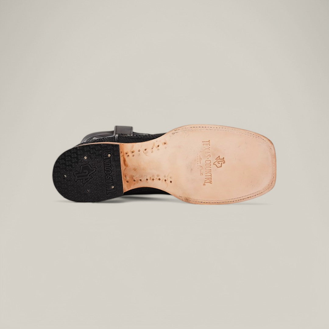 Exotic Python - Matte Black - Square Toe