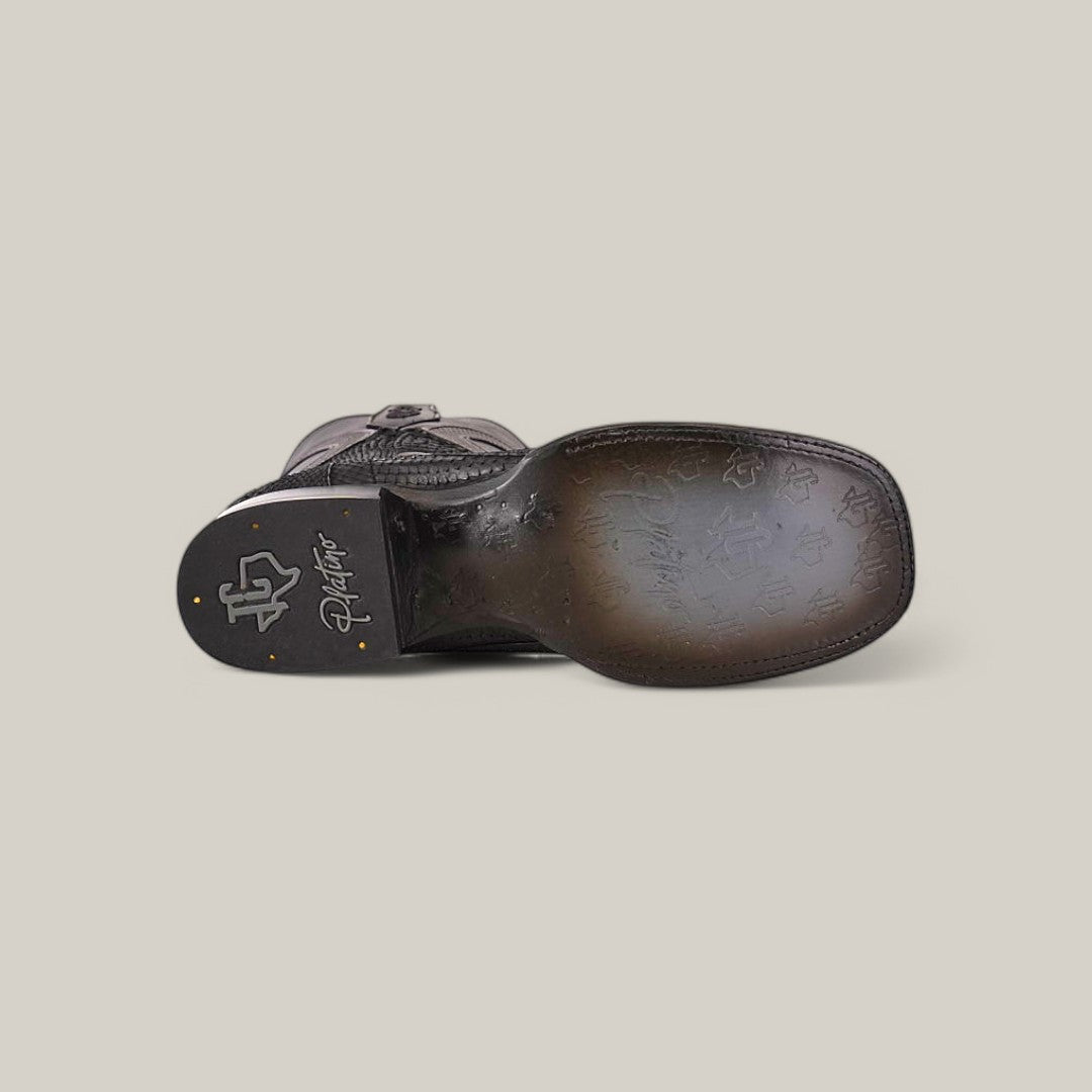 Exotic Python - Diamond - Matte Black - Square Toe