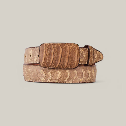 Python Print Cappuccino Belt - Texas Buckle
