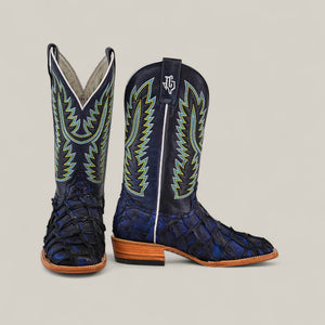 Boomer  - Navy Black  - Square Toe