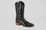 Exotic Full American Alligator - Black - Round Toe