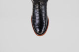 Exotic Full American Alligator - Black - Round Toe