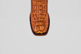 Exotic American Alligator Head - Cognac - Square Toe