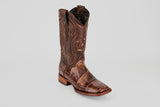 Exotic American Alligator Hornback - Rustic Brown - Square Toe