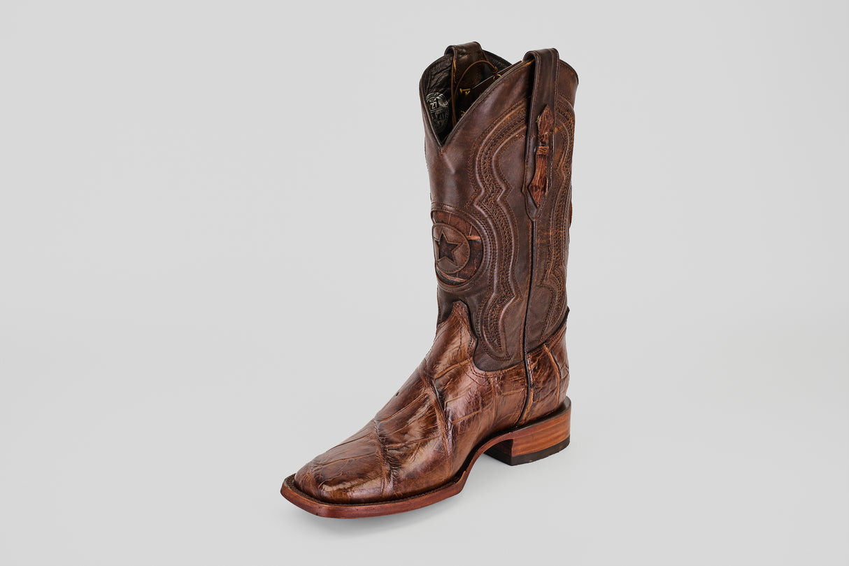 Exotic American Alligator Hornback - Tabaco - Square Toe