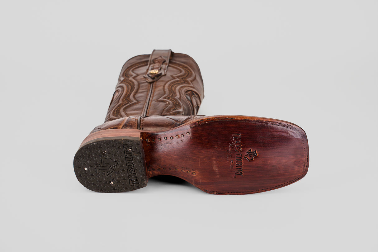 Exotic American Alligator Hornback - Tabaco - Square Toe