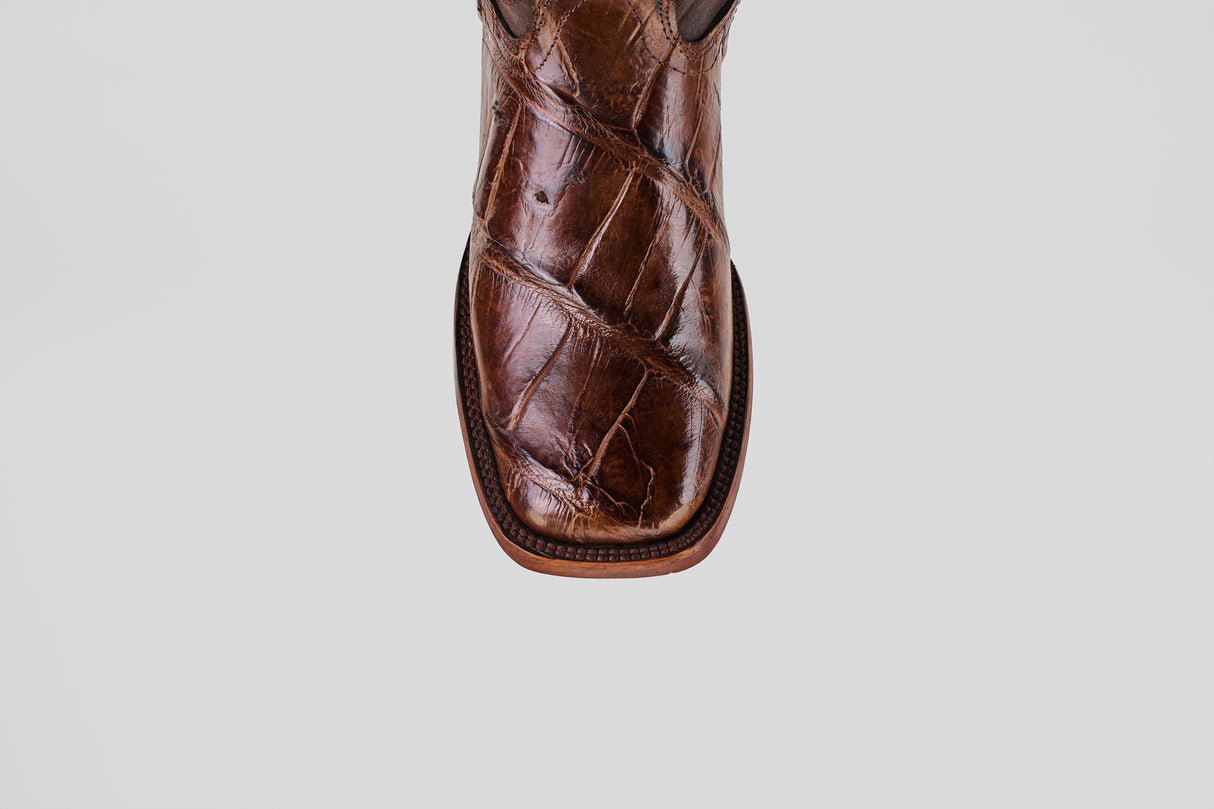 Exotic American Alligator Hornback - Tabaco - Square Toe