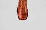 Exotic American Alligator Hornback - Brandy - Square Toe