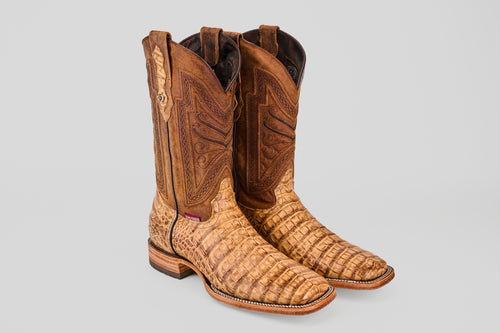 Exotic Caiman Belly - Antique - Square Toe