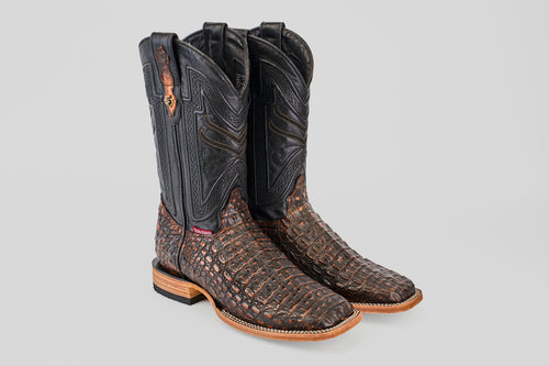 Exotic Caiman Horn Back - Roma - Square Toe