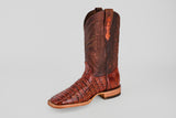 Exotic Caiman Tail - Cogñac - Square Toe