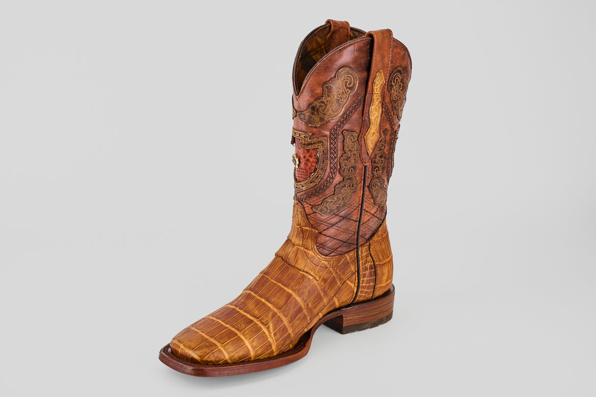 Exotic Alligator Tail - Honey - Square Toe