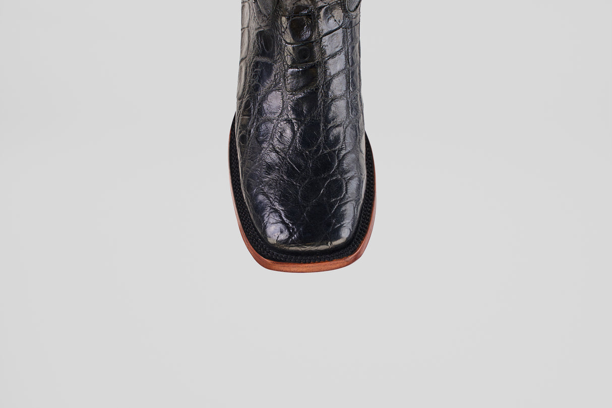 Exotic Alligator - Black - Square Toe