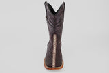Exotic Stingray Queen  - Wine - Square Toe