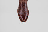 Exotic Caiman Belly - Brown - Round Toe