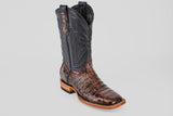 Exotic Caiman Tail - Rustic Cogñac - Square Toe