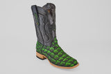 Exotic Pirarucu Fish - Swamp Green - Square Toe