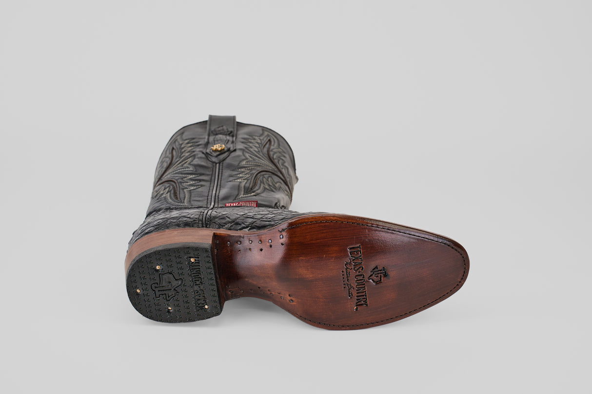 Rhodes HornBack - Black - Round Toe