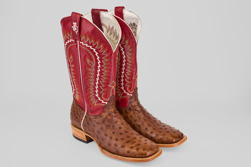 Thompson - Red / Brown - Square Toe