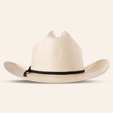 The 30x Sinaloa Straw Hat features a cream color, wide brim, and black hatband—ideal for sun protection on outdoor adventures. Displayed against a plain light background.