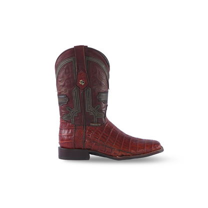Texas Country Exotic Boot Fonseca Caiman Belly Brandy 57H Toe