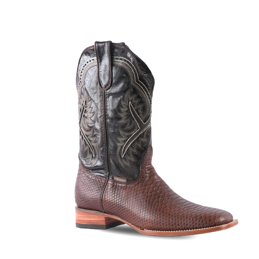 Texas Country Western Boot Python Choco E425