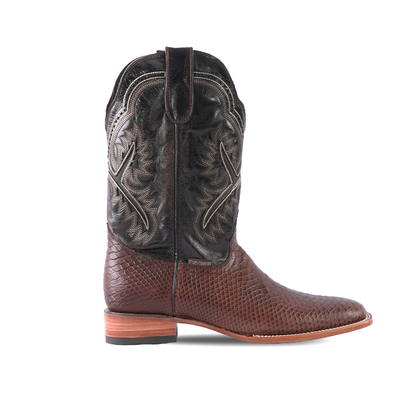 Texas Country Western Boot Python Choco E425