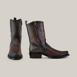 Over Light Black Laser & Woven - Narrow Square Toe - CU498