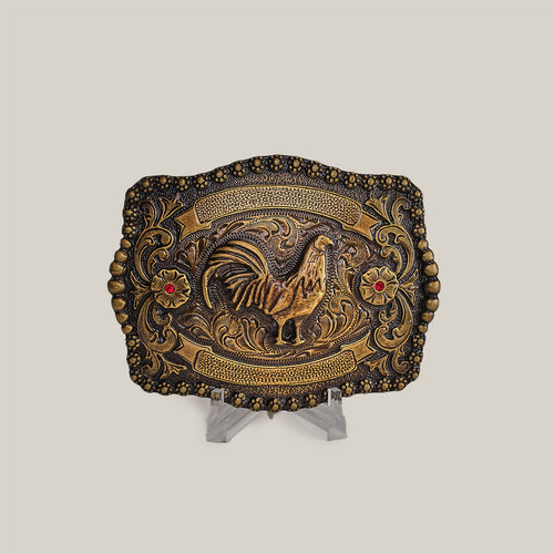 Ruby Rooster Buckle